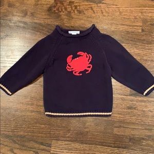 Janie and Jack crab sweater size 18-24mo